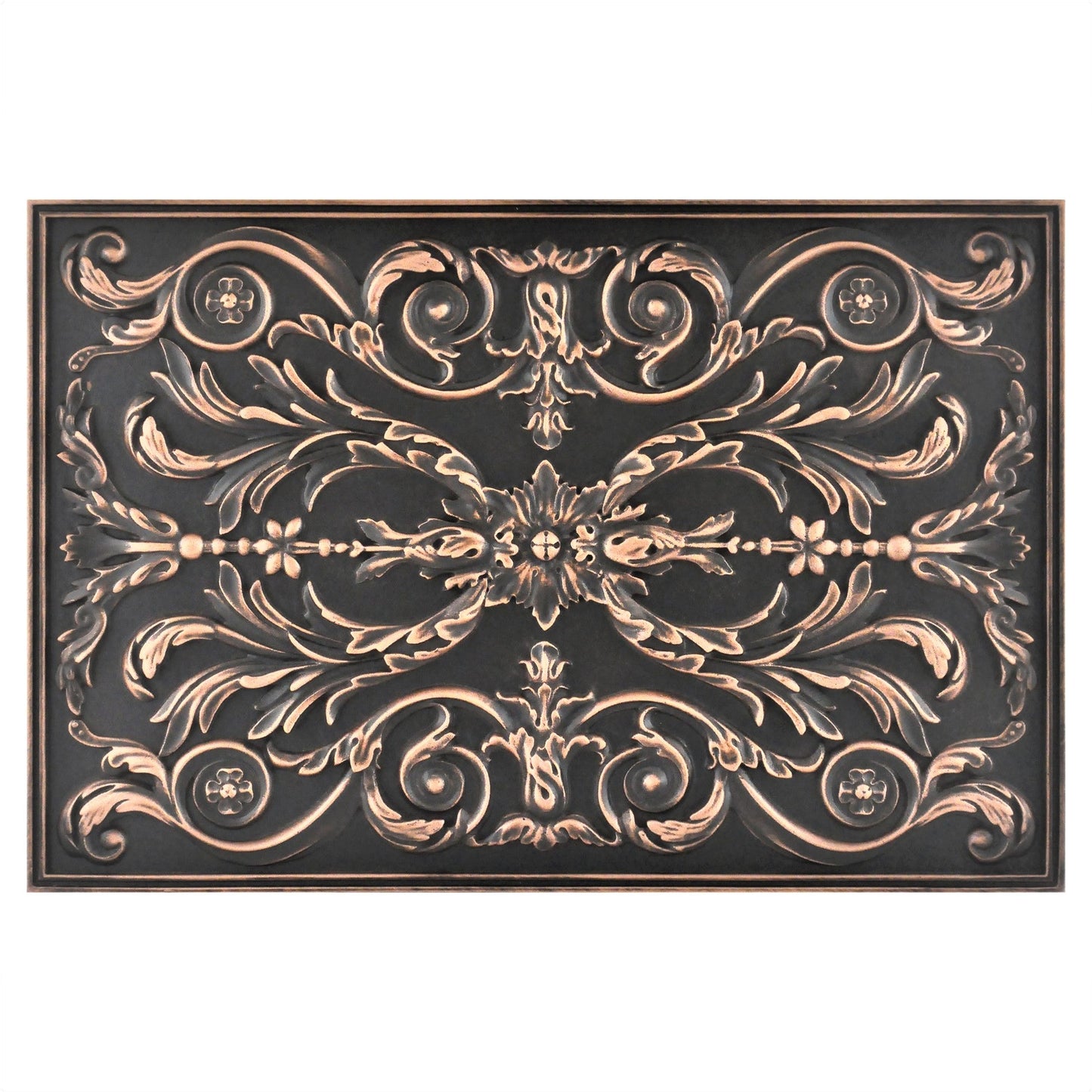 Backsplash Metal Tile Mural for Kitchen and Fireplace Oil Rubbed Copper Viola 30cm. x 45 cm.