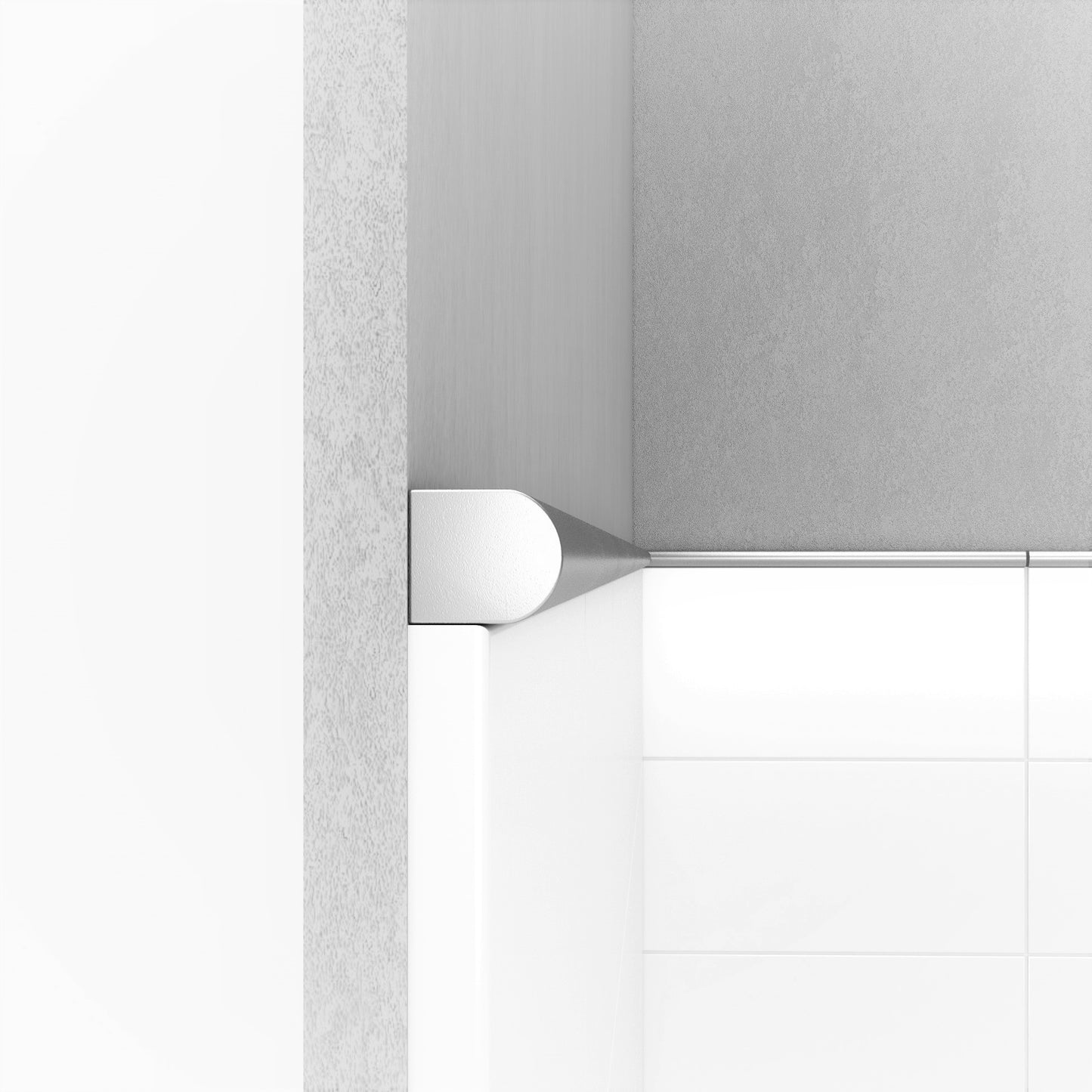 (Pack of 5)Trendy Metal Nickel 1.5cm. x 30cm. Pencil  Bullnose Border Wall Tile Trim
