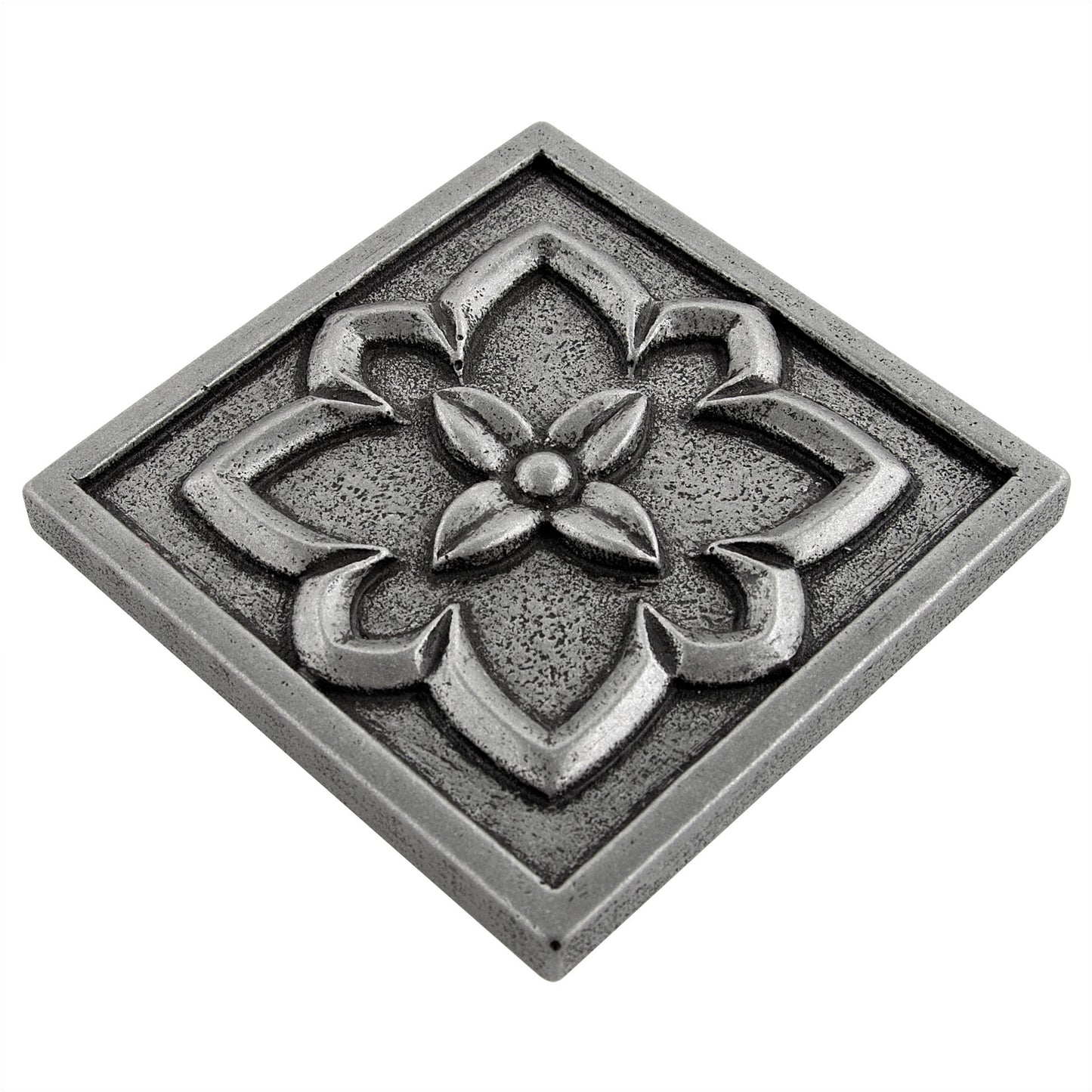 (Pack of 4)Crown Metal Nickel 9.5cm. x 9.5cm. Decorative Tile