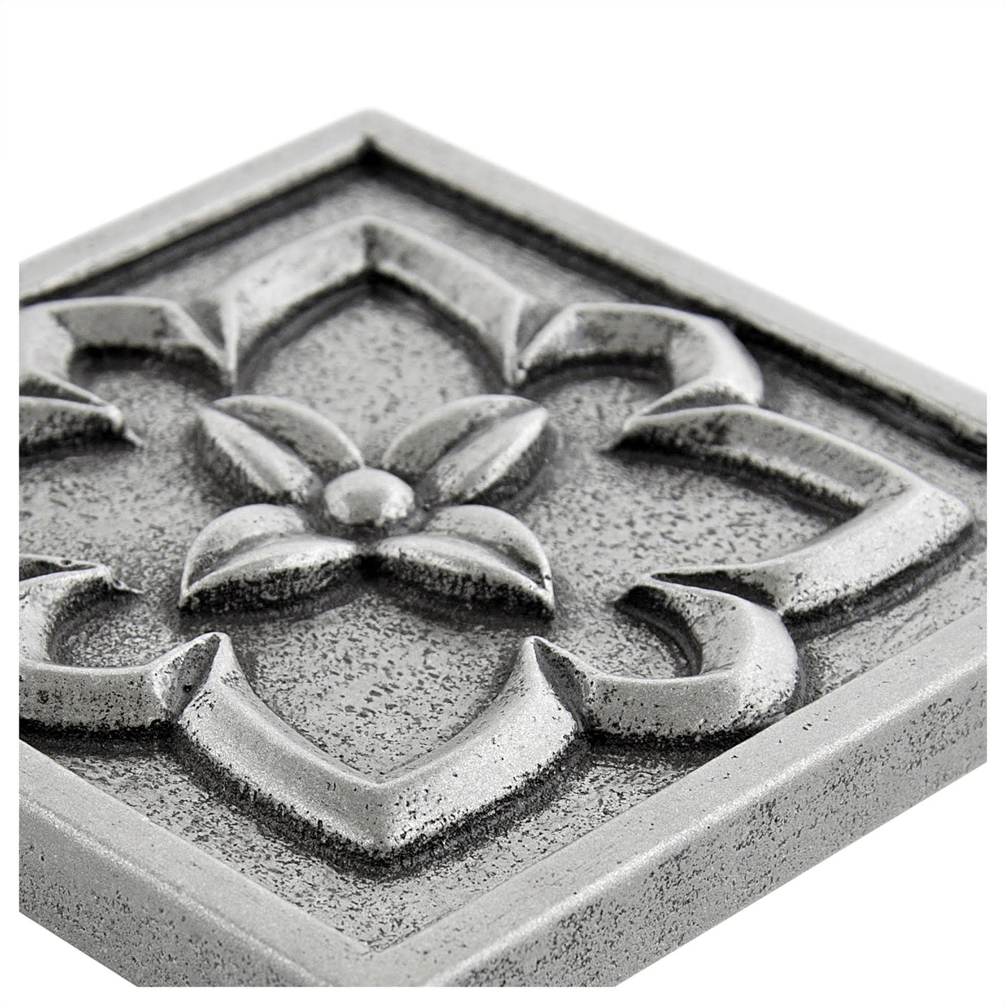 (Pack of 4)Crown Metal Nickel 9.5cm. x 9.5cm. Decorative Tile