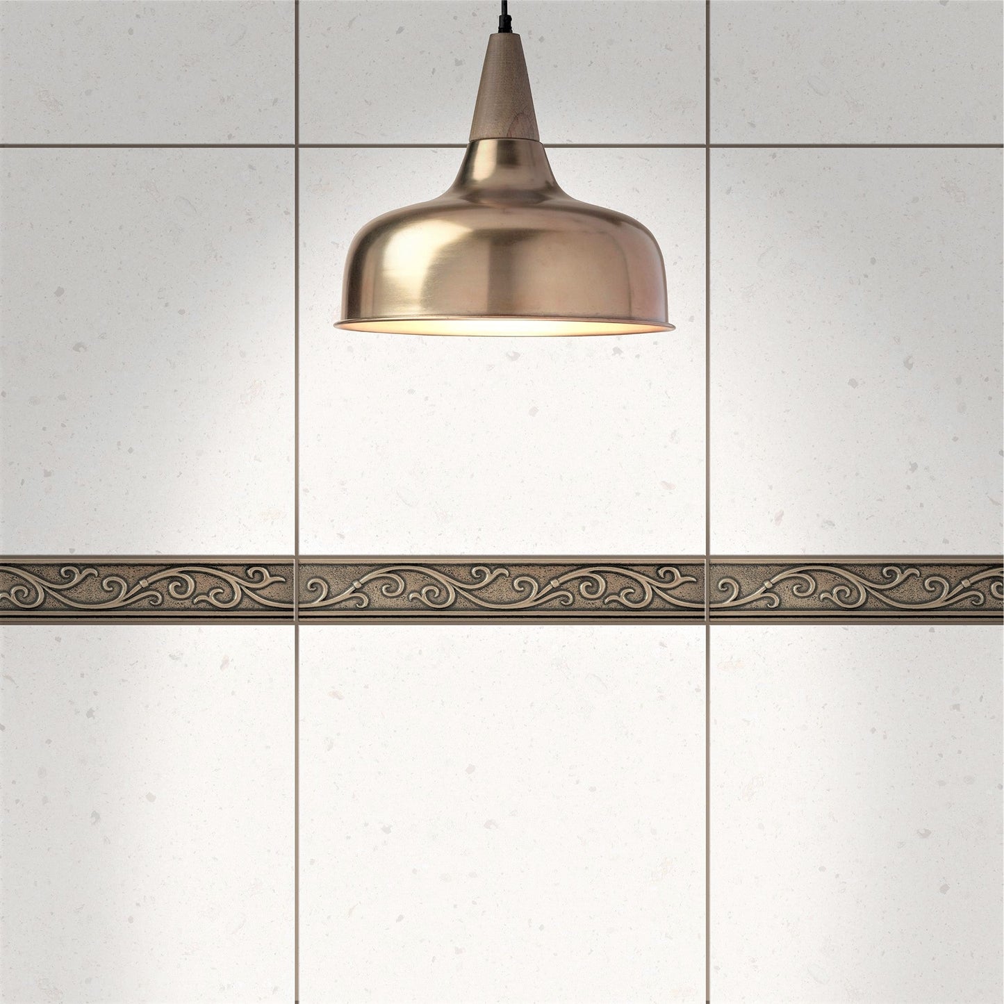 (Pack of 5) Cypress Metal Champagne Bronze 4.5cm. x 30cm. Border Wall Accent Tile Trim