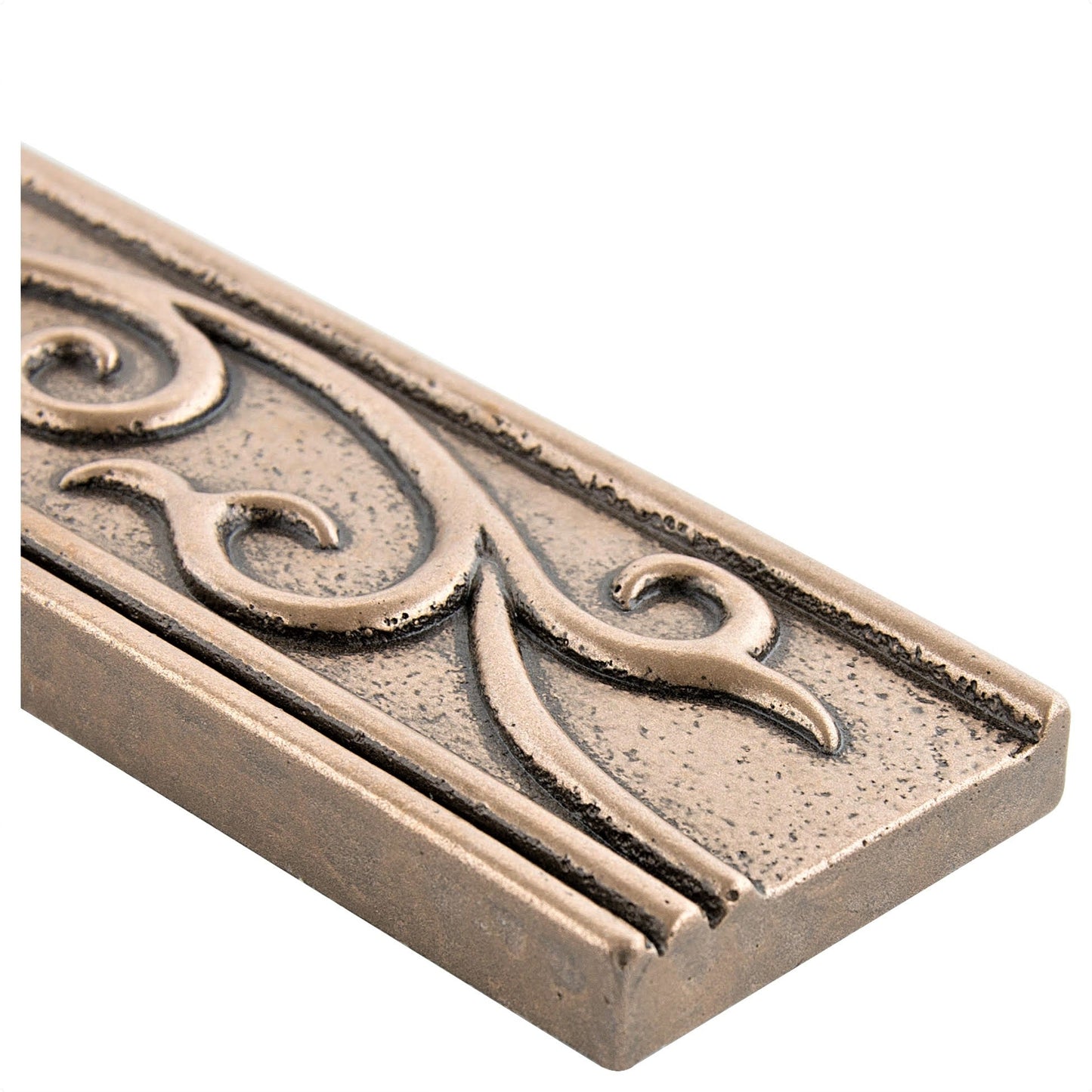 (Pack of 5) Cypress Metal Champagne Bronze 4.5cm. x 30cm. Border Wall Accent Tile Trim