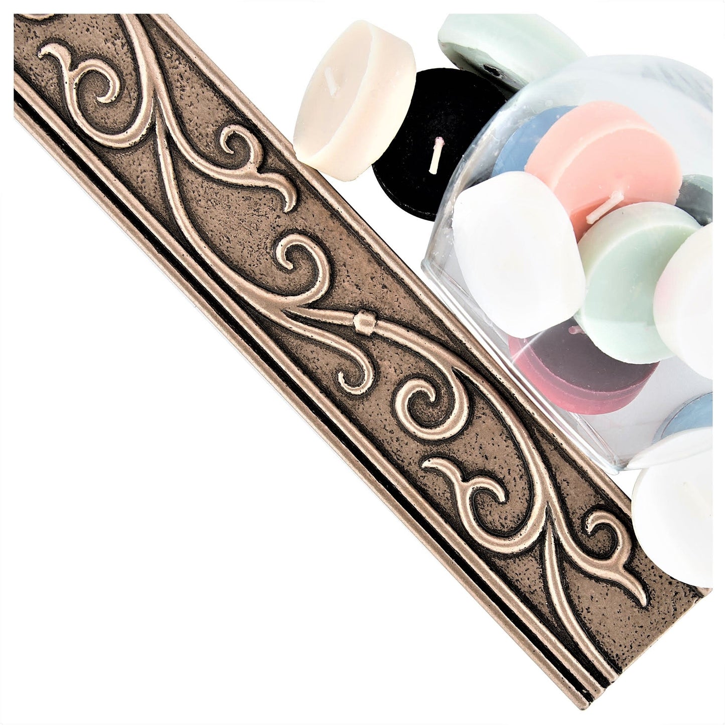 (Pack of 5) Cypress Metal Champagne Bronze 4.5cm. x 30cm. Border Wall Accent Tile Trim