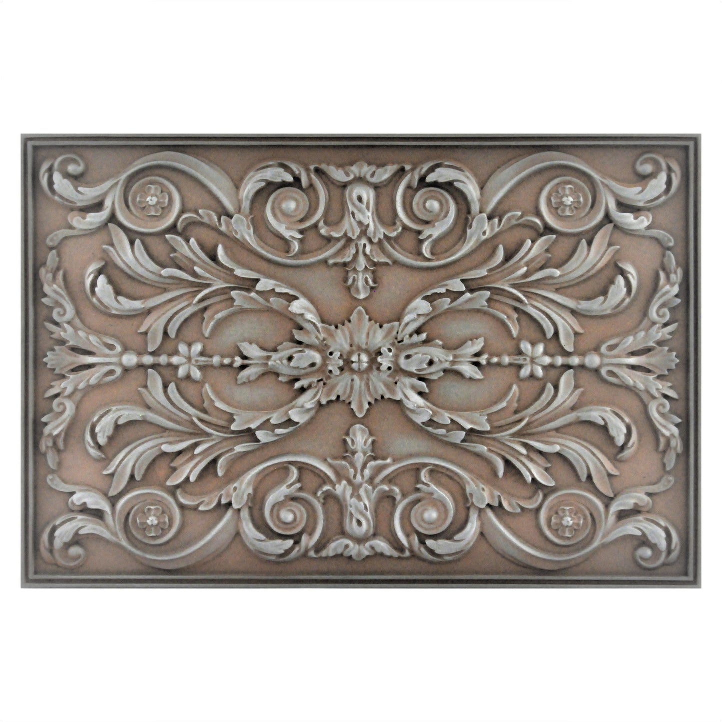 Backsplash Metal Tile Mural for Kitchen and Fireplace Iron Rust Viola 30cm. x 45 cm.