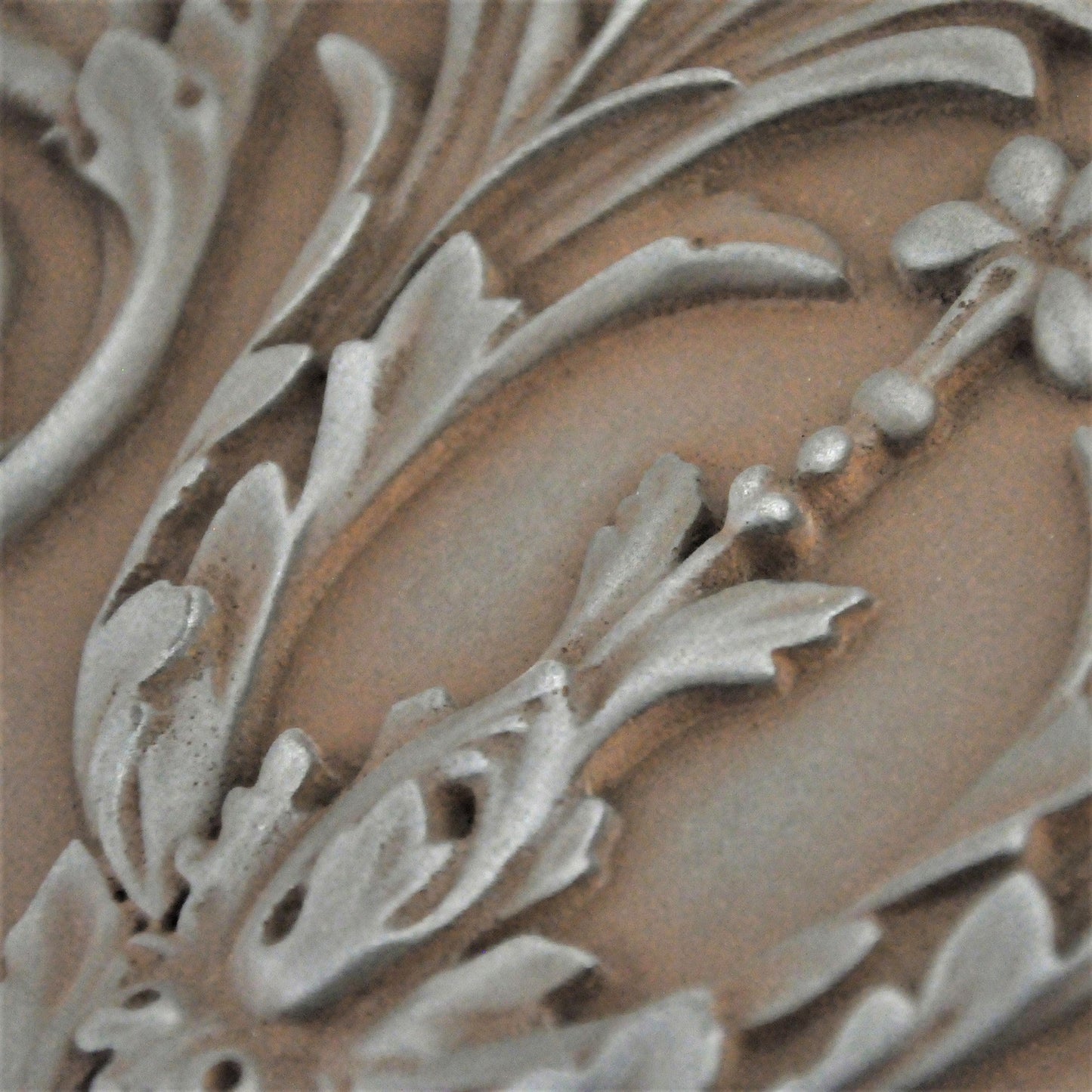 Backsplash Metal Tile Mural for Kitchen and Fireplace Iron Rust Viola 30cm. x 45 cm.