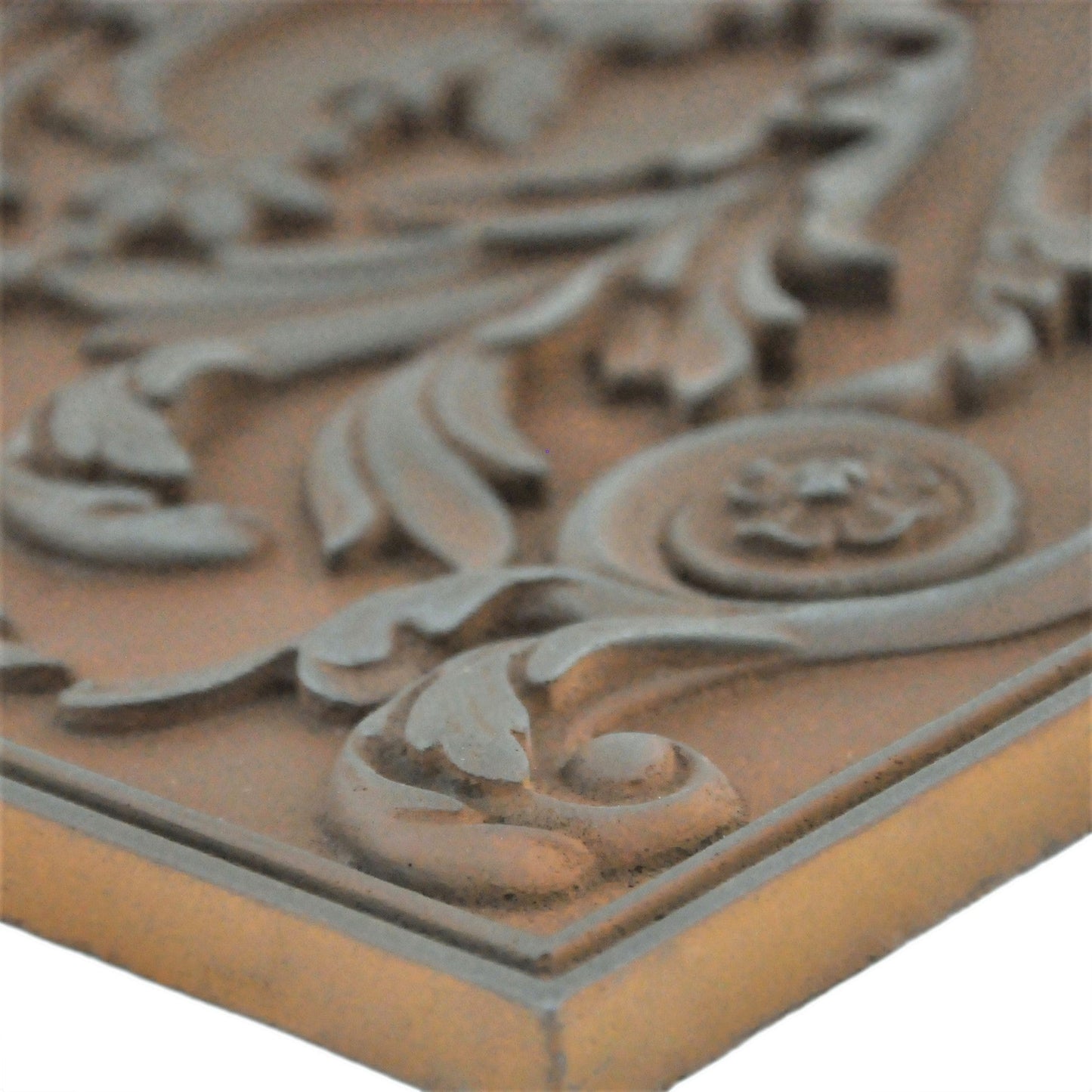 Backsplash Metal Tile Mural for Kitchen and Fireplace Iron Rust Viola 30cm. x 45 cm.