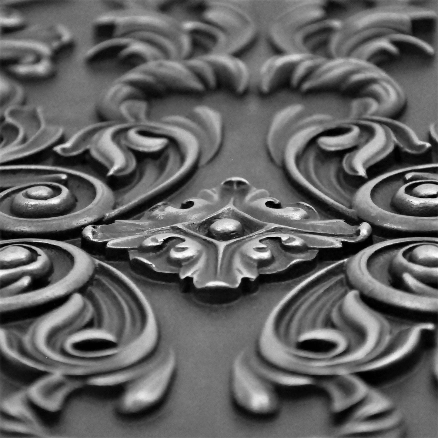 Backsplash Metal Tile Mural for Kitchen and Fireplace Wrought Iron Cypress 40cm. x 60cm.
