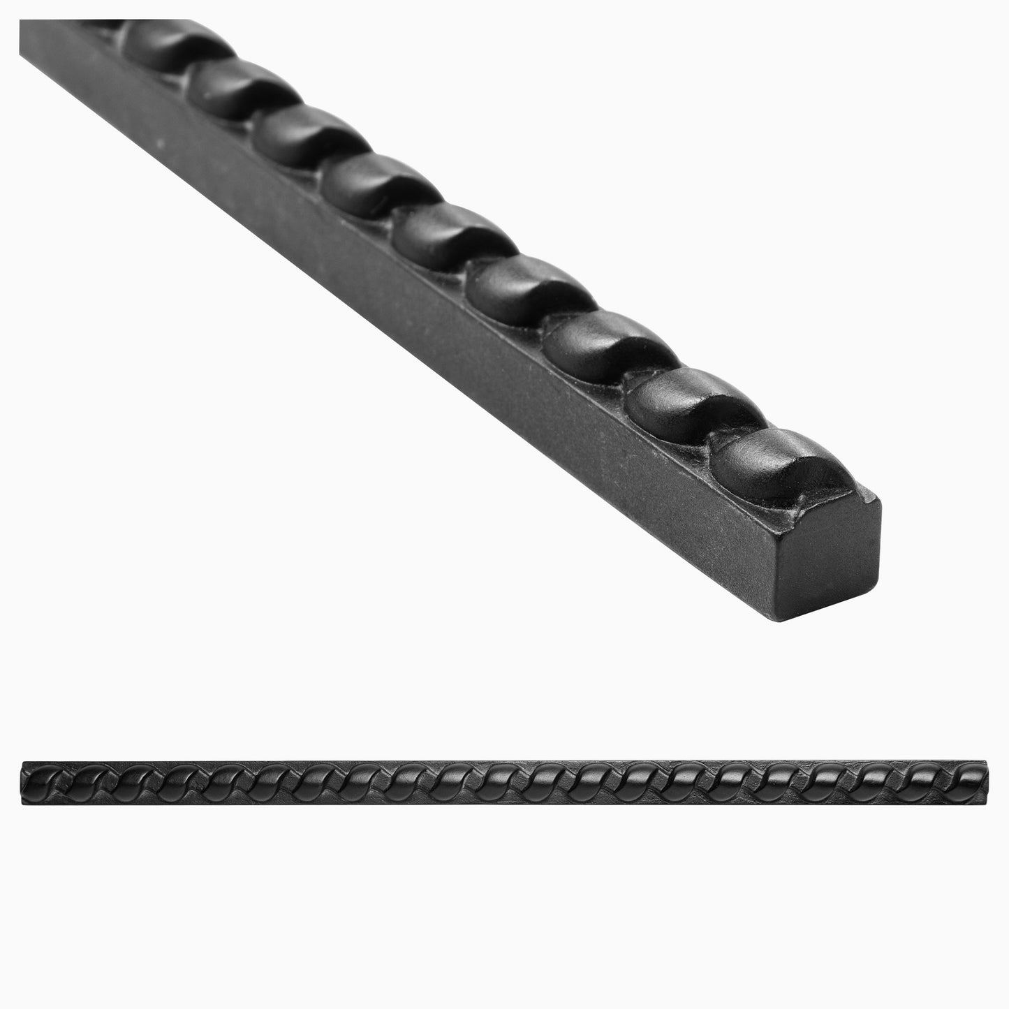 (Pack of 5) Rope Metal Iron Black 1.3cm. x 30cm. Border Wall Accent Tile Trim