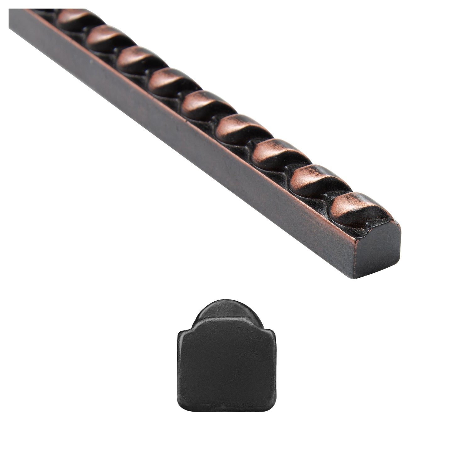 (Pack of 5) Rope Metal Antique Copper 1.3cm. x 30cm. Border Wall Accent Tile Trim